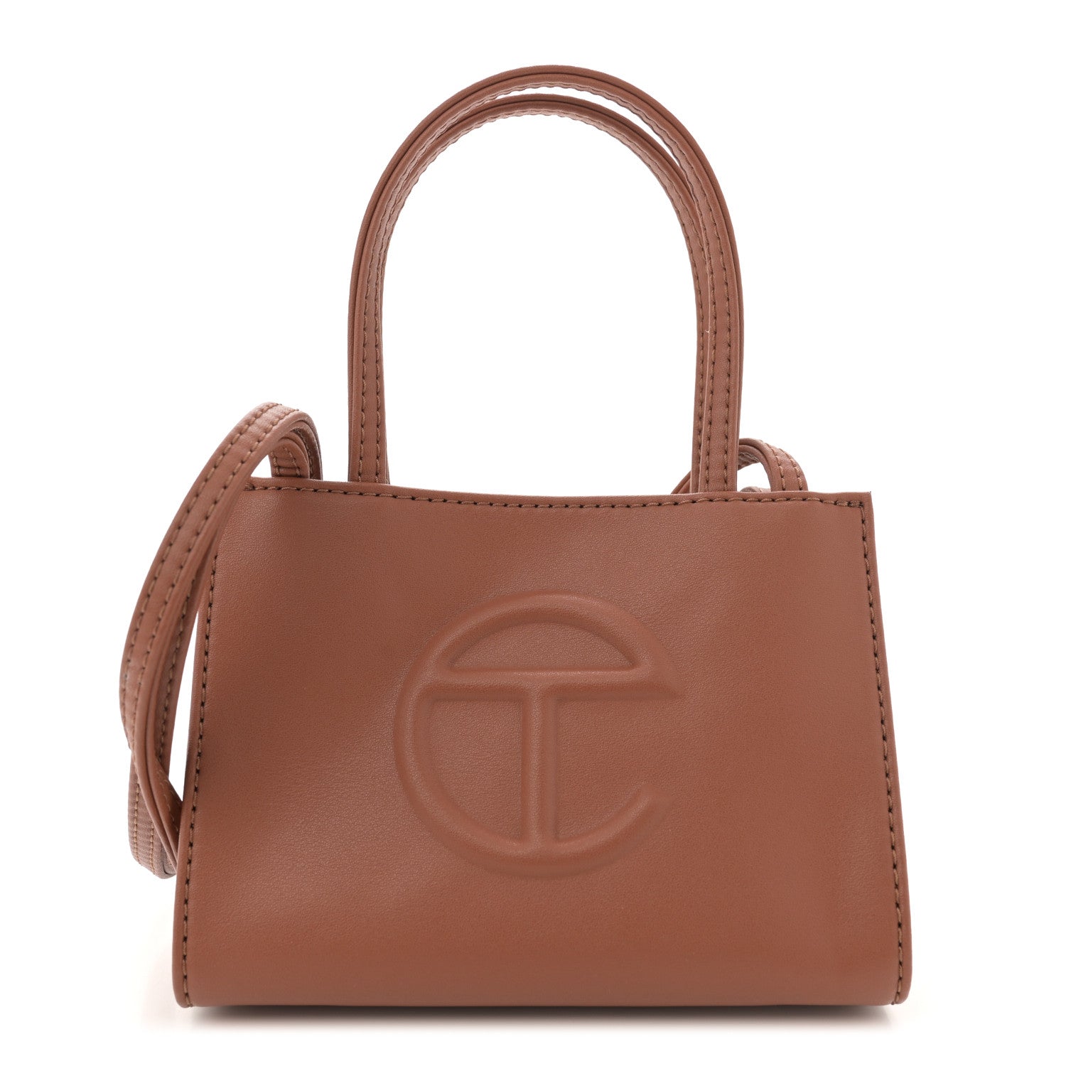 Telfar Vegan Leather Small Shopping Bag Tan 1 of 9