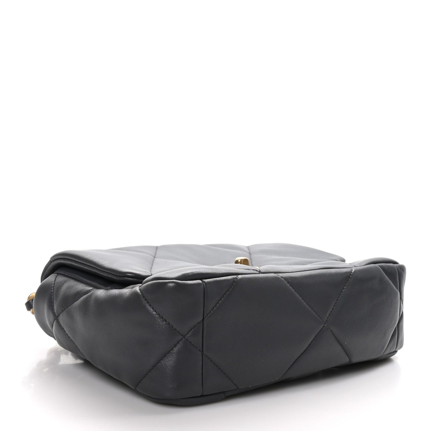 Lambskin Quilted Medium Chanel 19 Flap Dark Grey