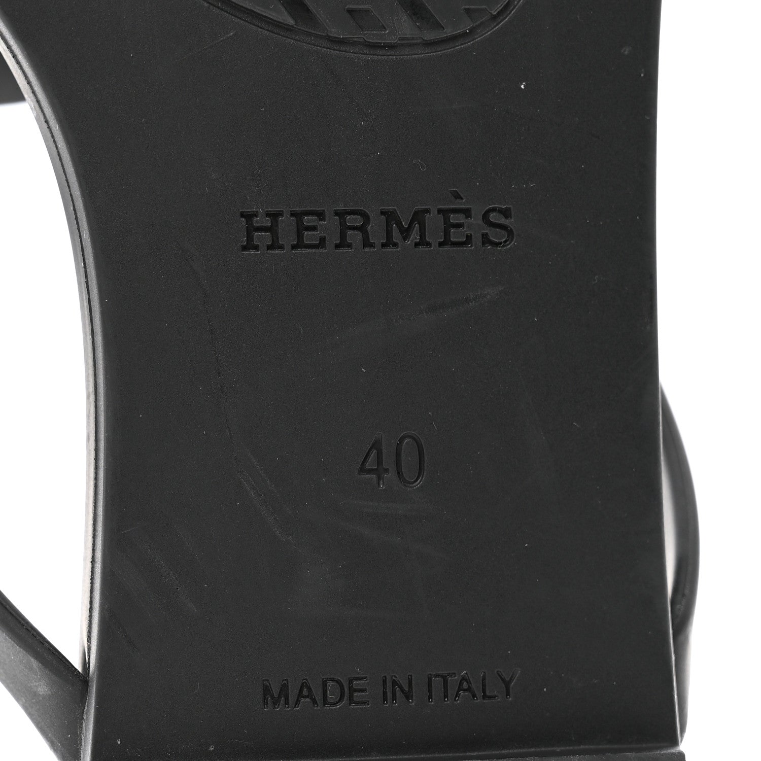 Hermes Rubber Womens Egerie Sandals 40 Black 7 of 11