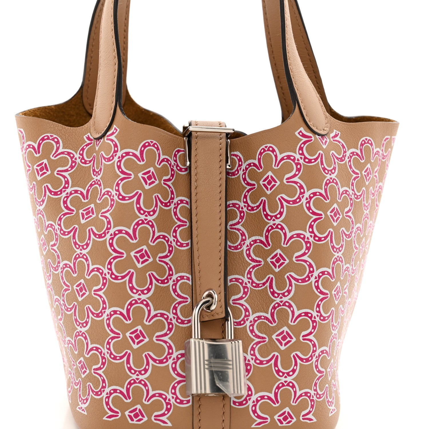 Hermes Swift Micro Lucky Daisy Picotin Lock Chai Rose White 5 of 10