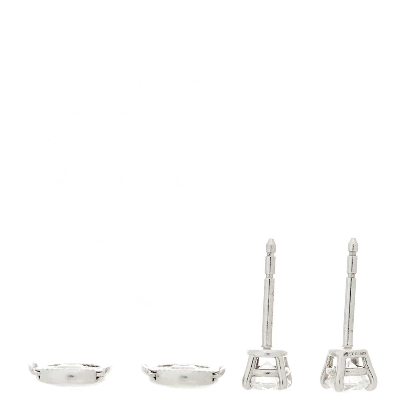 Platinum Diamond .80ctw Solitaire Earrings