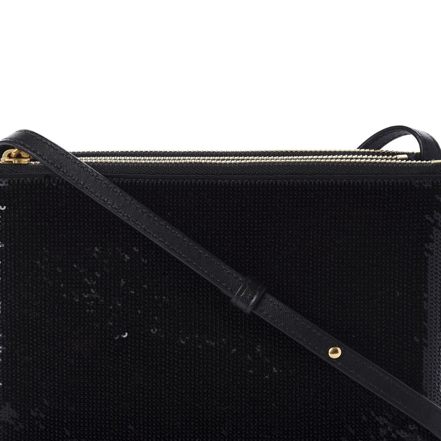 Sequin Small Trio Crossbody Bag Black