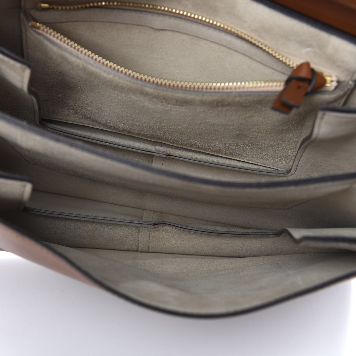 Suede Calfskin Medium Faye Shoulder Bag Tobacco