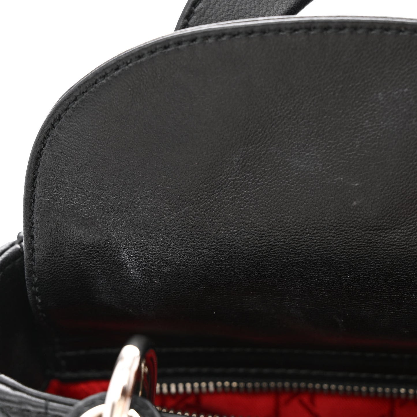 Lambskin Cannage Mini Lady Dior Black