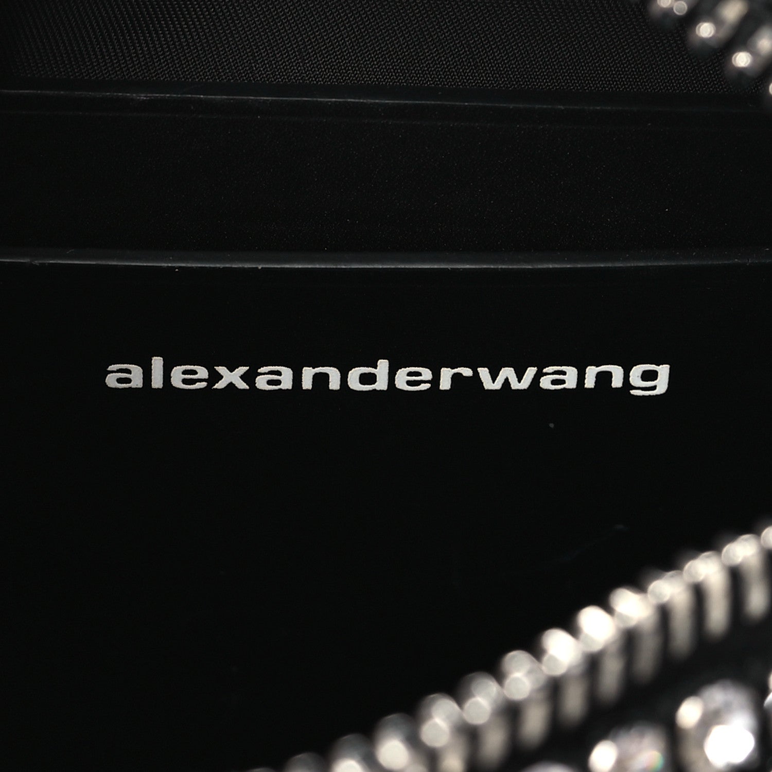 Alexander Wang Mesh Crystal Rhinestone Mini Heiress Pouch Black Silver 6 of 10