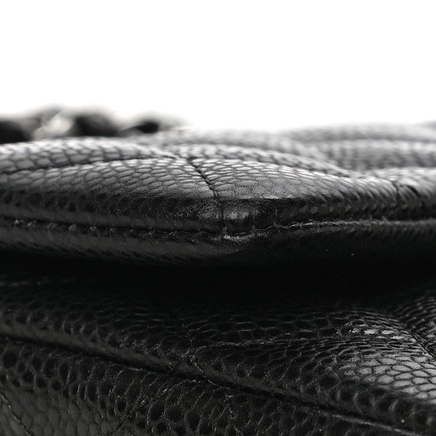 Caviar Quilted Mini Rectangular Flap Black