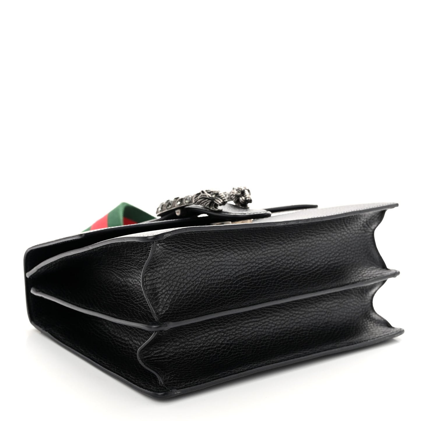 Dollar Calfskin Crystal Web Medium Dionysus Bamboo Top Handle Bag Black Black Diamond