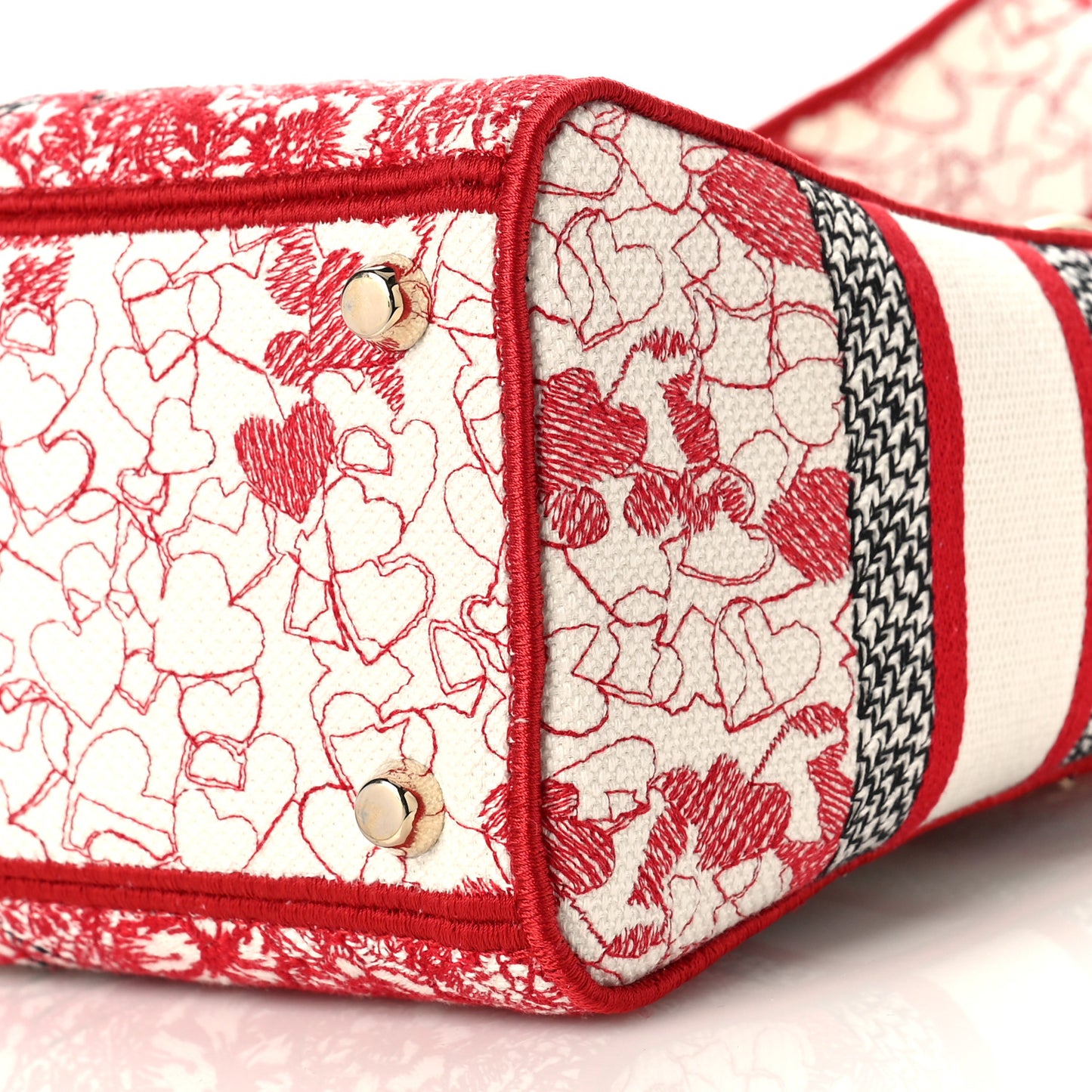Canvas Embroidered Medium Dioramour D-Royaume Lady D-Lite Red Multicolor