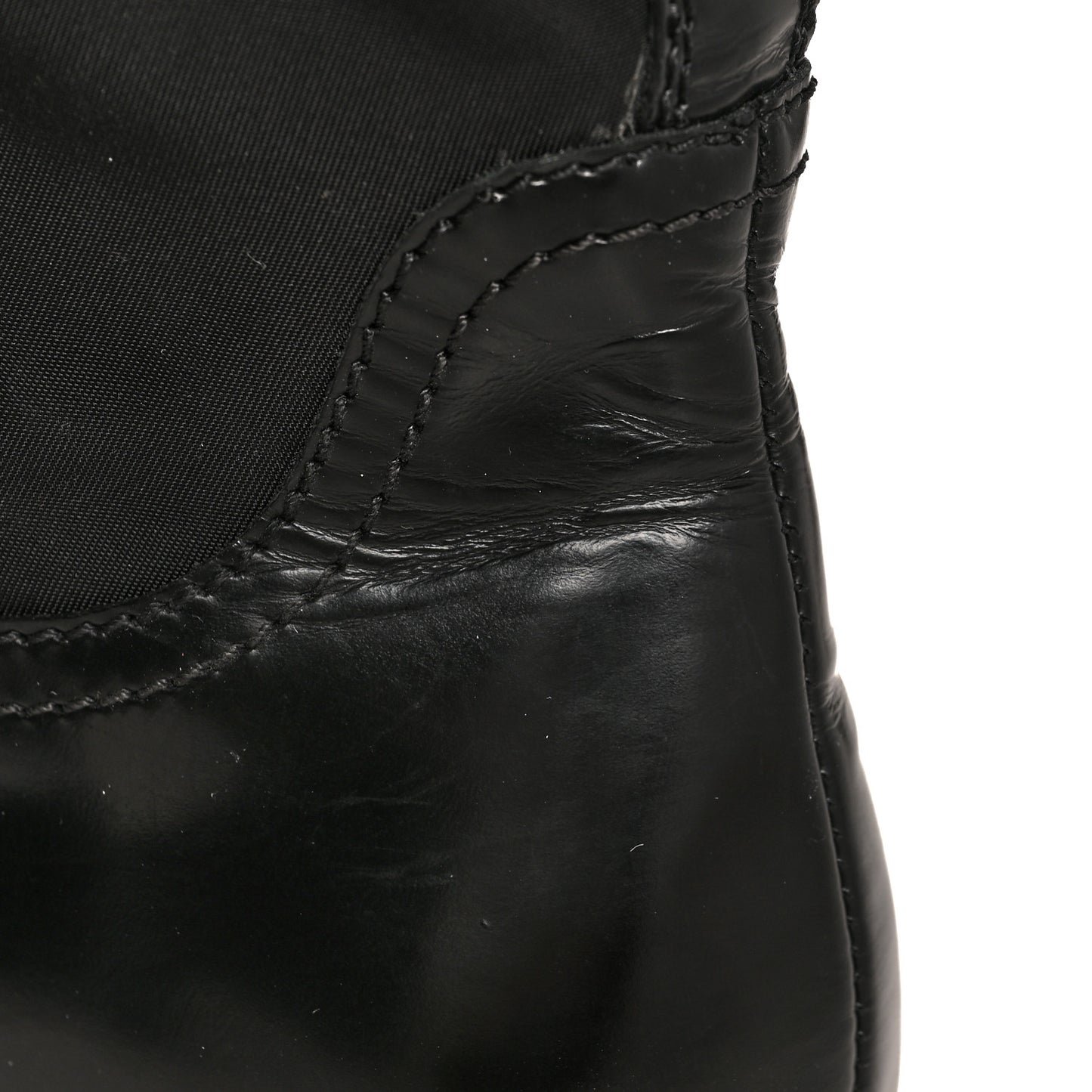 Spazzolato Rois Re-Nylon Metal Triangle Logo Monolith Pouch Pocket 55mm Tall Boots 36 Black