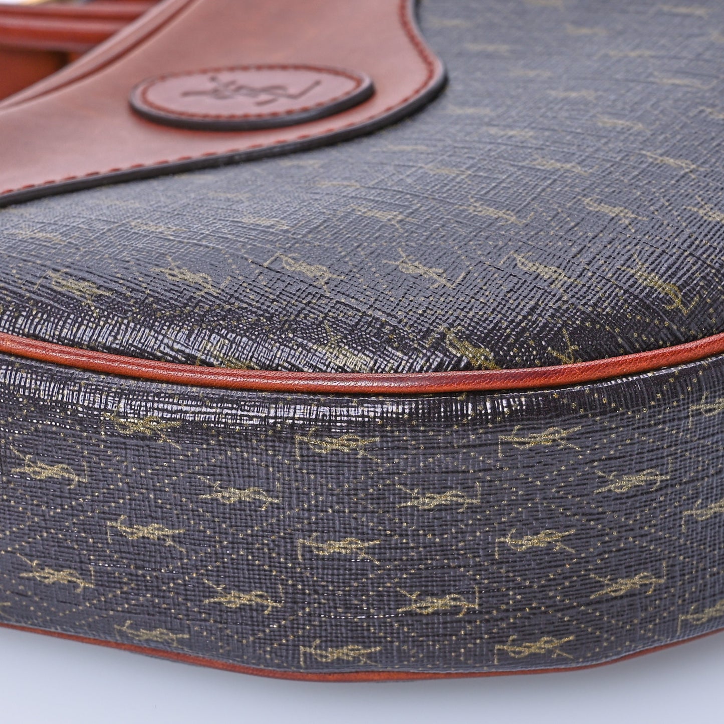 Canvas Smooth Calfskin Le Monogramme Coeur Crossbody Chestnut