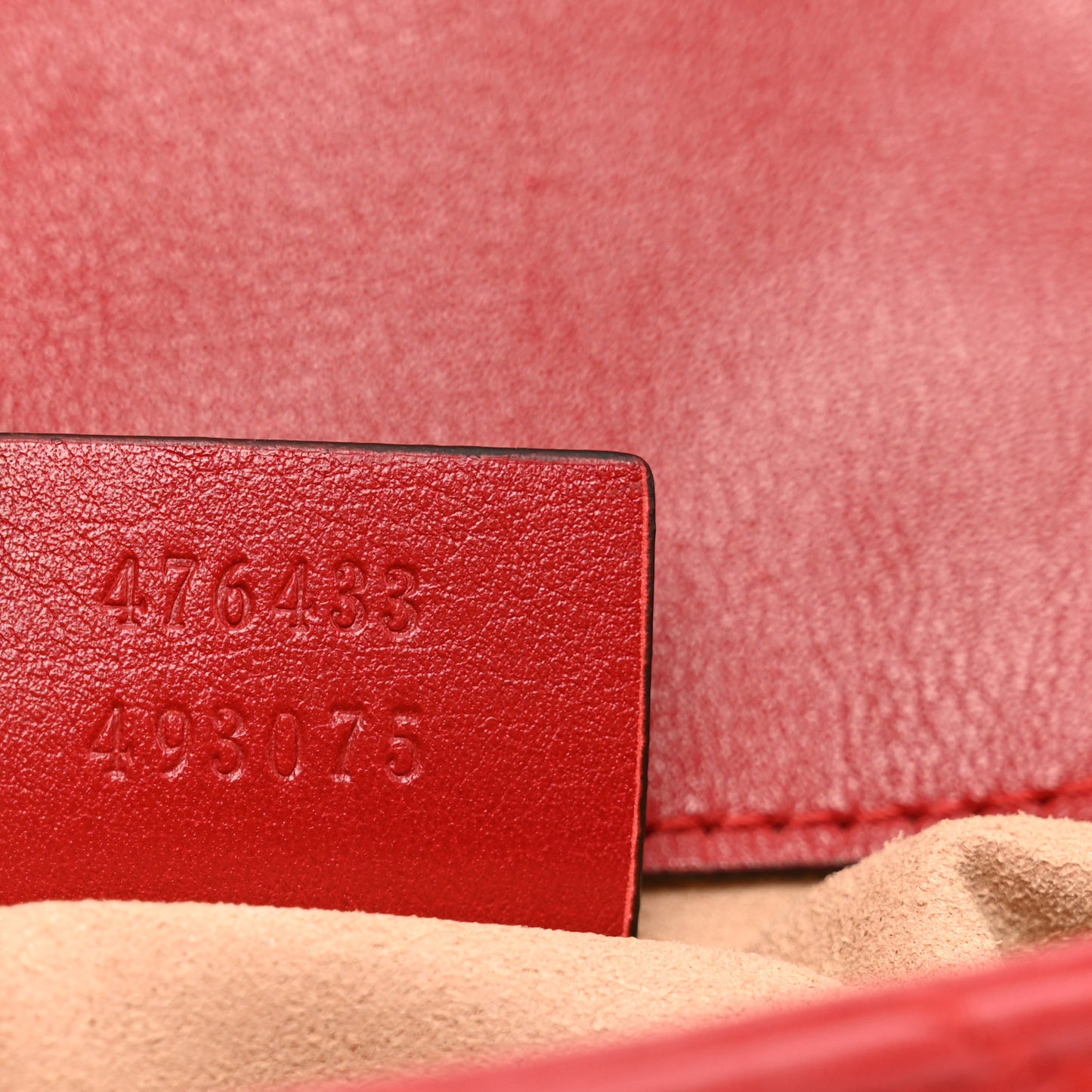 Calfskin Matelasse Super Mini GG Marmont Shoulder Bag Hibiscus Red