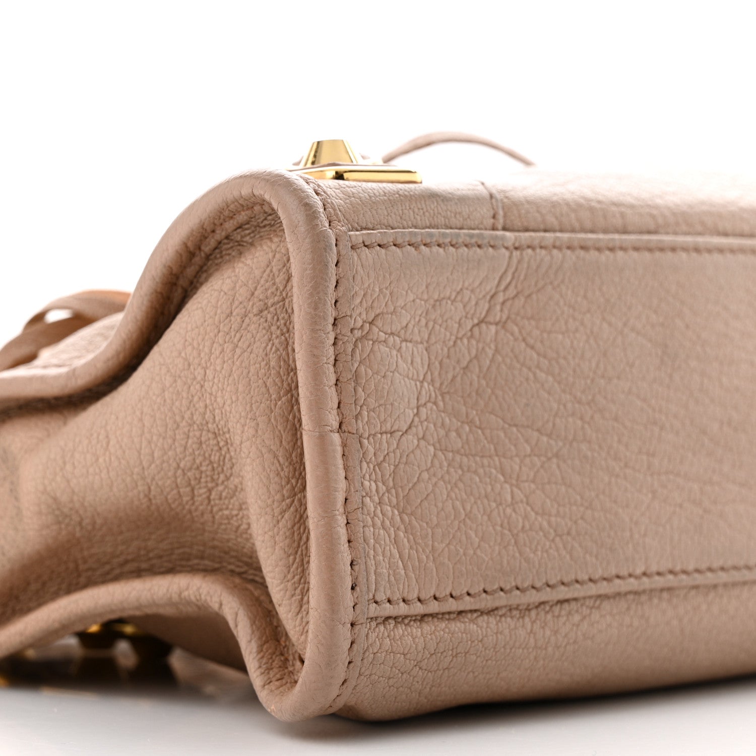 Balenciaga Chevre Gold Metallic Edge Hardware Mini City Rose Des Sables 10 of 12