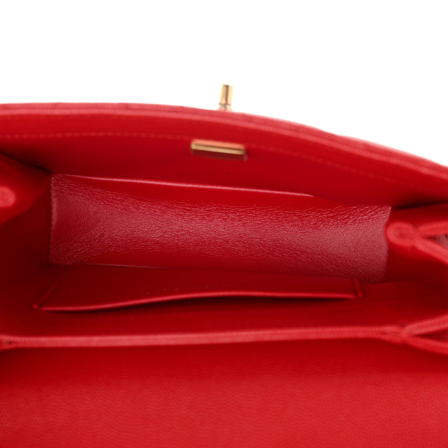 Caviar Quilted Small Carry Me Top Handle Flap Red
