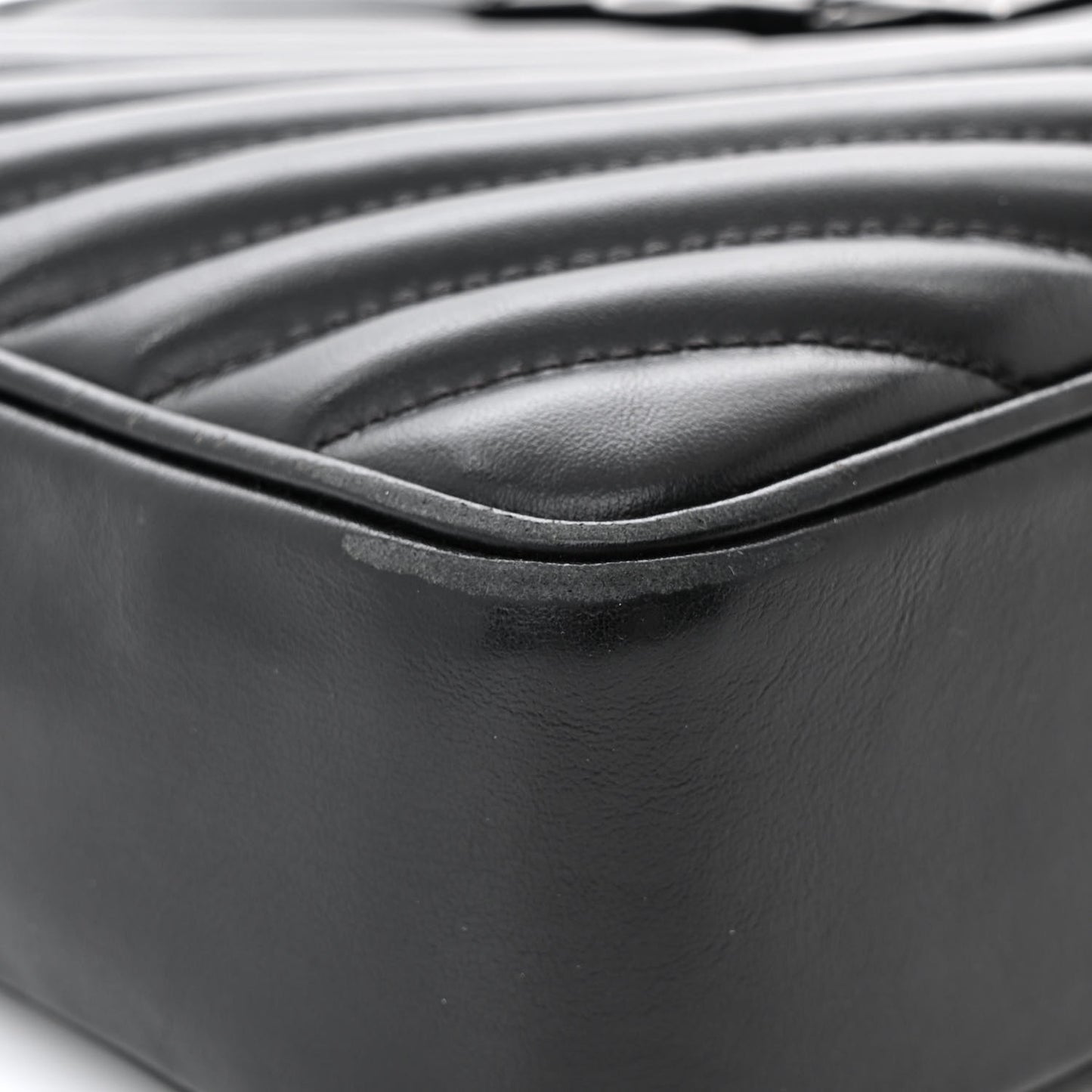 Calfskin Matelasse Monogram Monochrome Lou Camera Bag Black