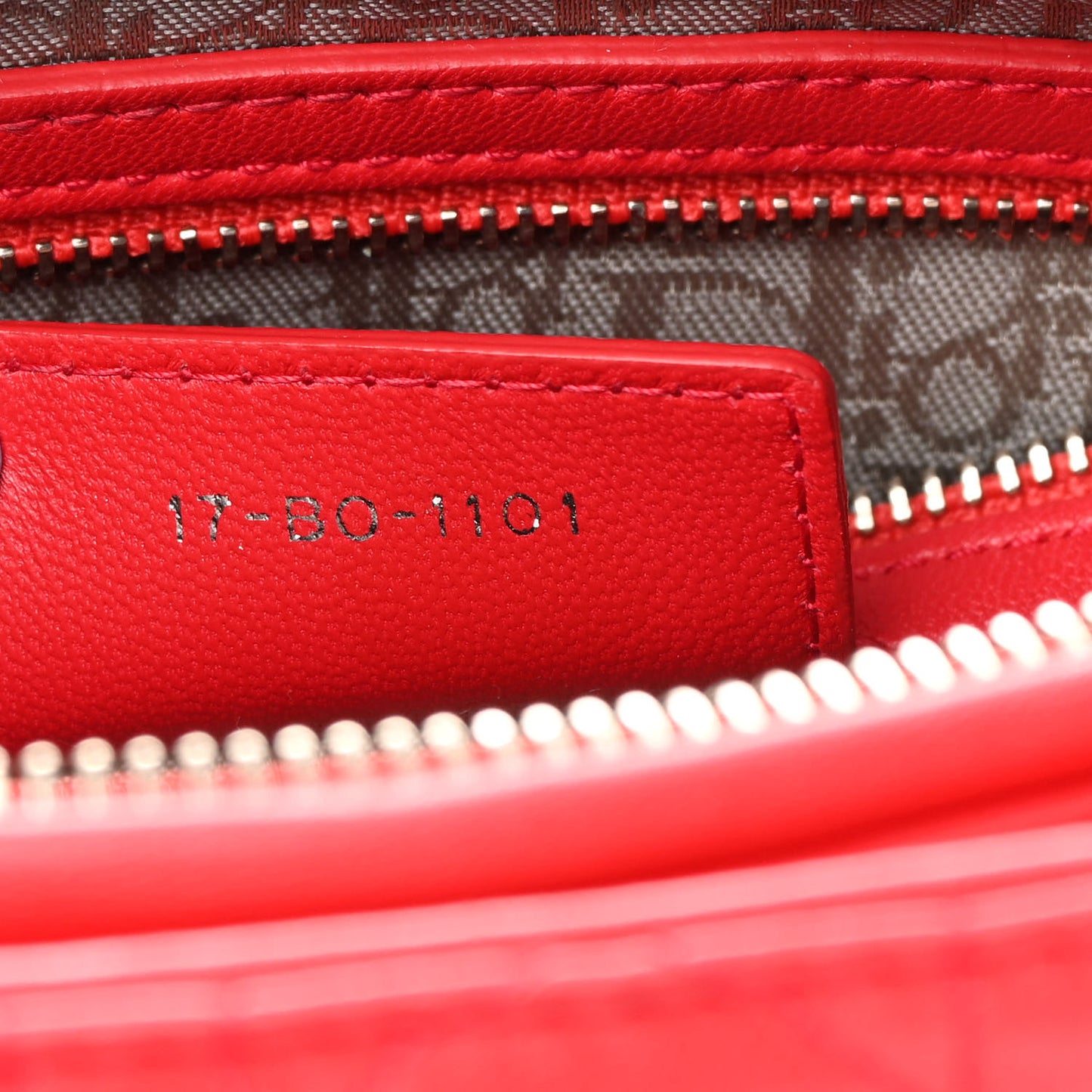 Lambskin Cannage Medium Lady Dior Red