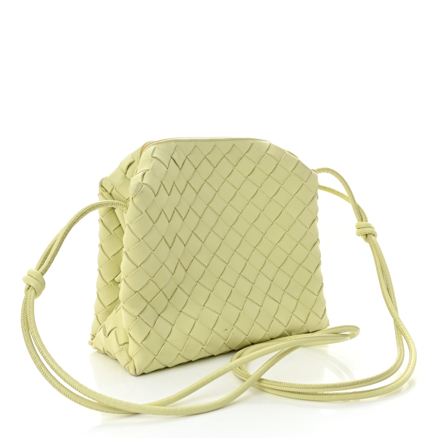 Nappa Intrecciato Small Loop Camera Bag Lemon Washed