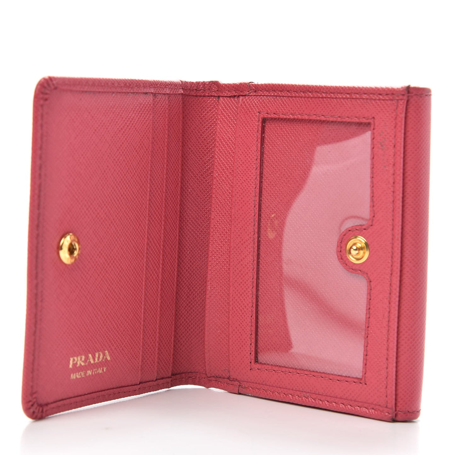 Saffiano Metal Flap Wallet Peonia