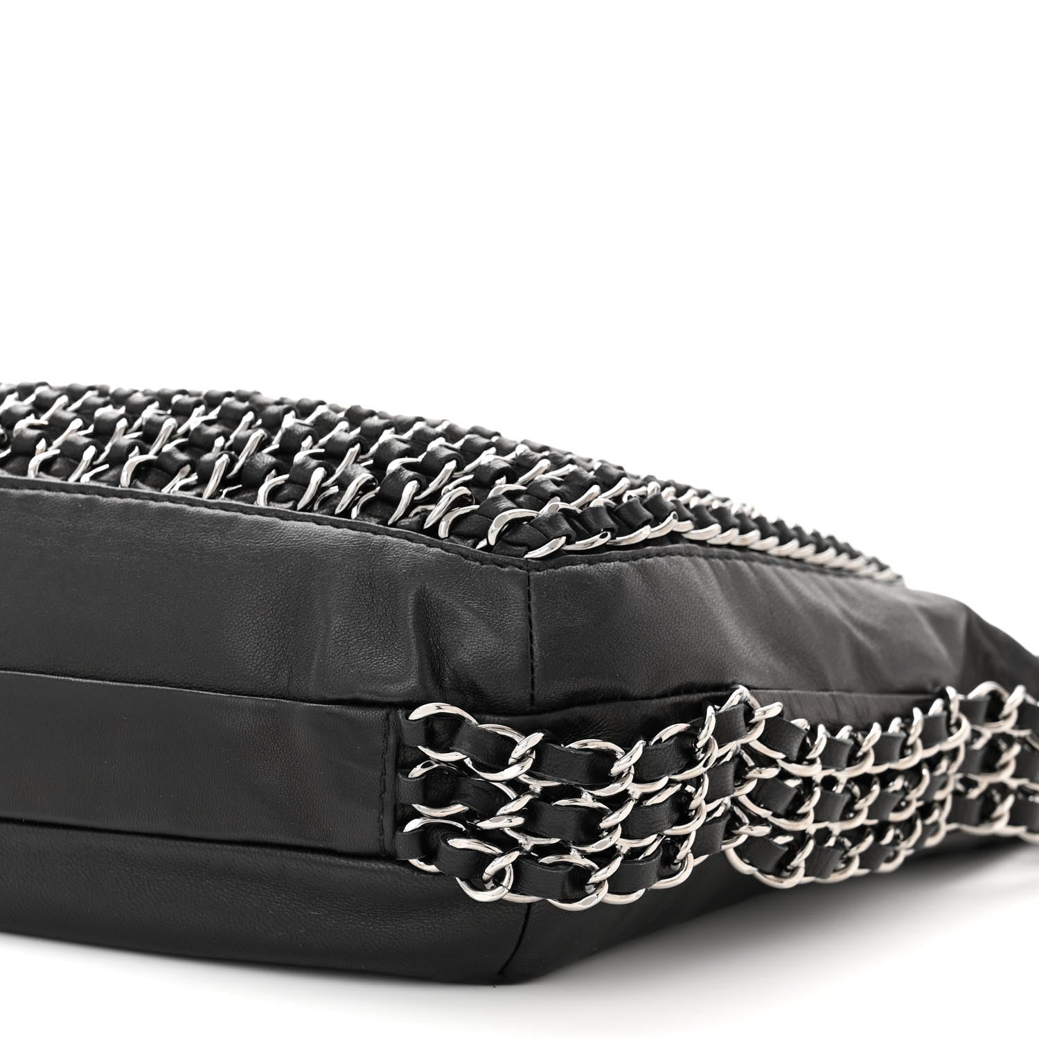 Chanel Lambskin Triple Chain Hobo Black 10 of 10