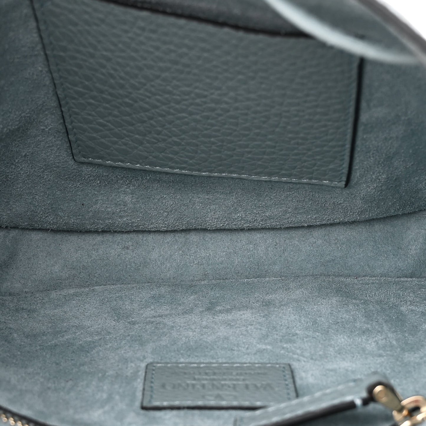 Grained Calfskin Rockstud Bucket Bag Amadeus