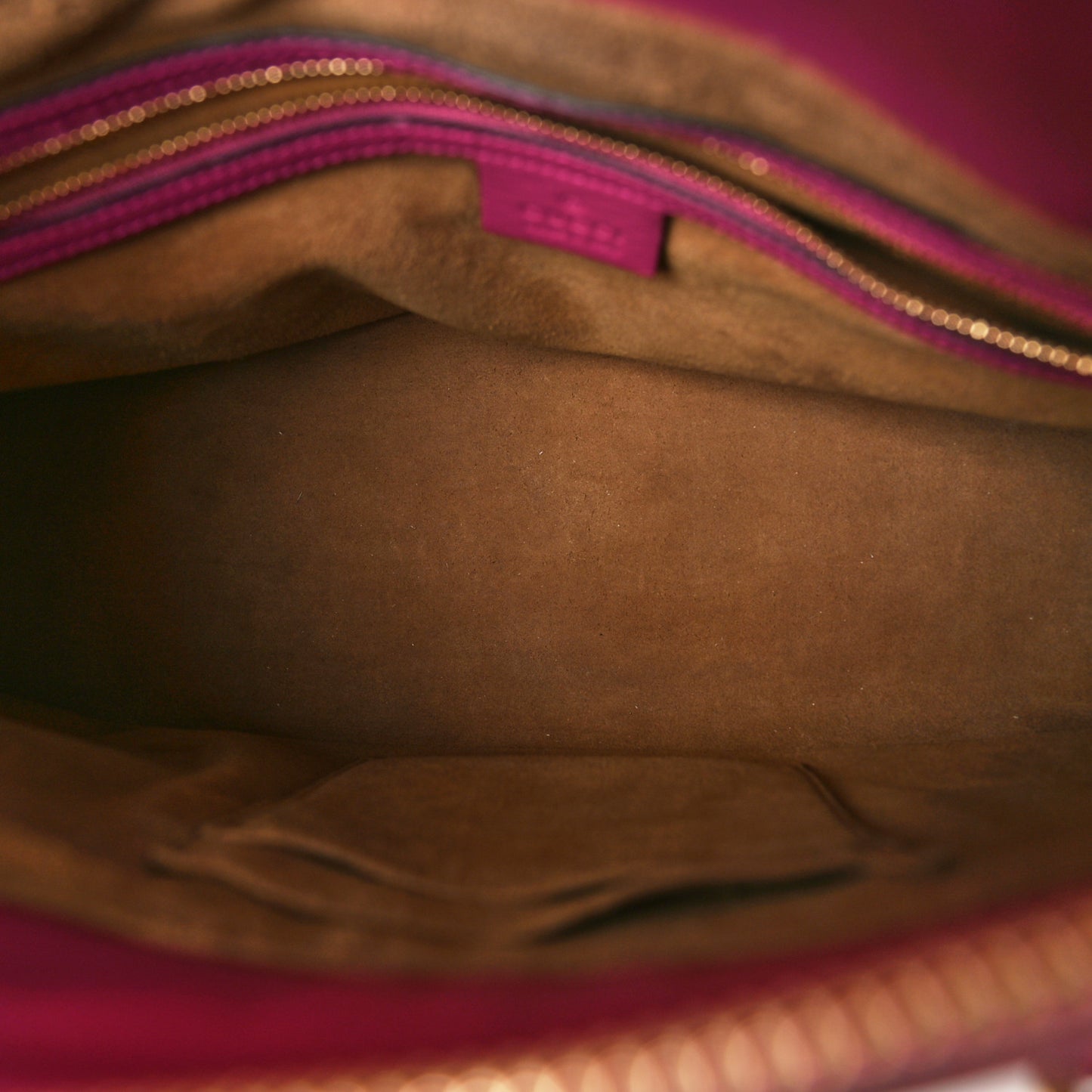 GG Supreme Monogram Moon Calfskin Small Zip Top Tote Beige Ebony Hibiscus Red New Rosette