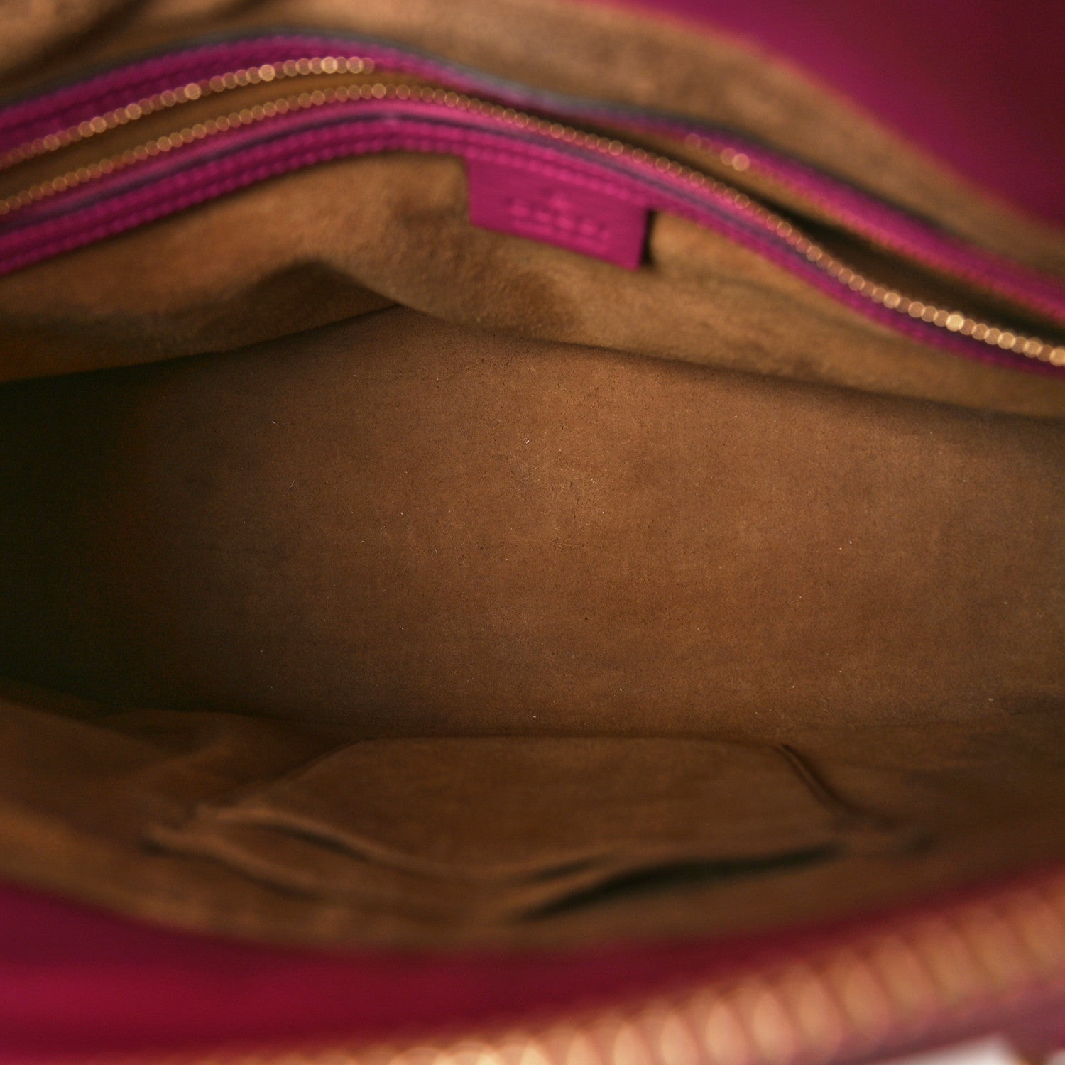 Gucci GG Supreme Monogram Moon Calfskin Small Zip Top Tote Beige Ebony Hibiscus Red New Rosette 5 of 15