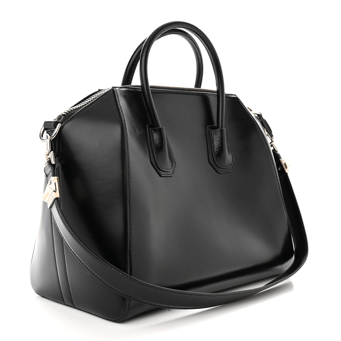 Shiny Lord Calfskin Medium Antigona Black