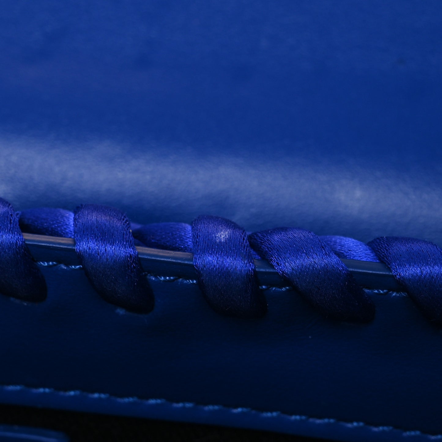 Woven Satin Medium 001 Chain Bag Electric Blue