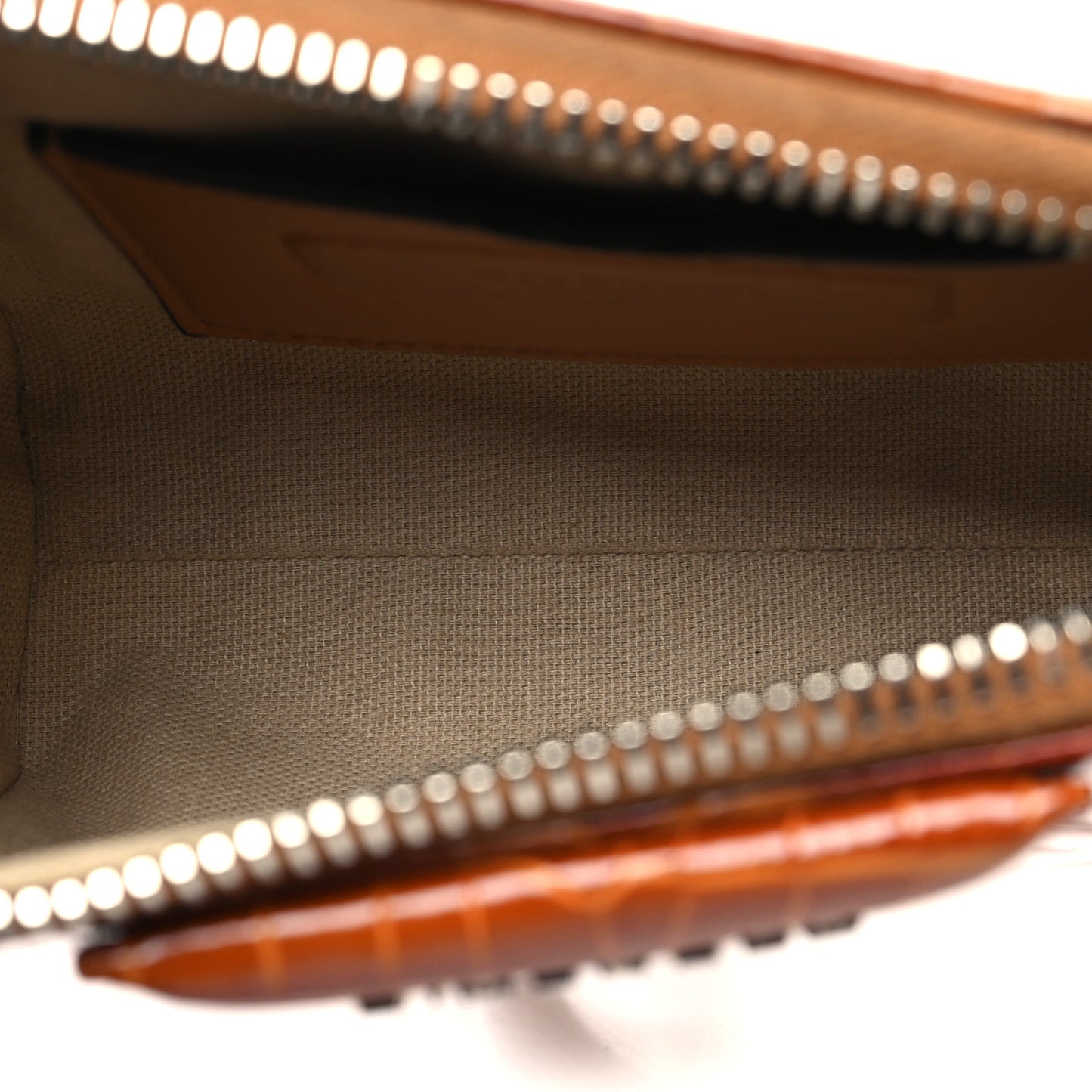 Calfskin Crocodile Embossed Nano Antigona Tan