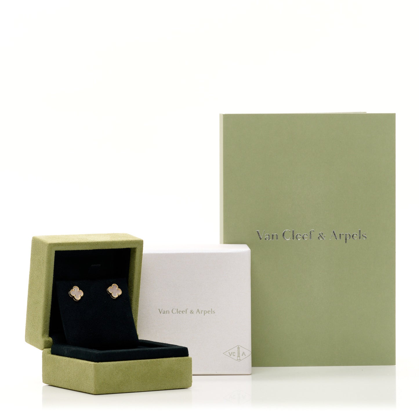 18K Yellow Gold Mother of Pearl Sweet Alhambra Earrings