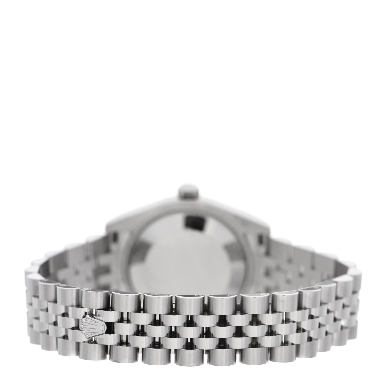 Rolex Stainless Steel 18K White Gold Diamond 31mm Oyster Perpetual Datejust Watch Black 178274 4 of 5