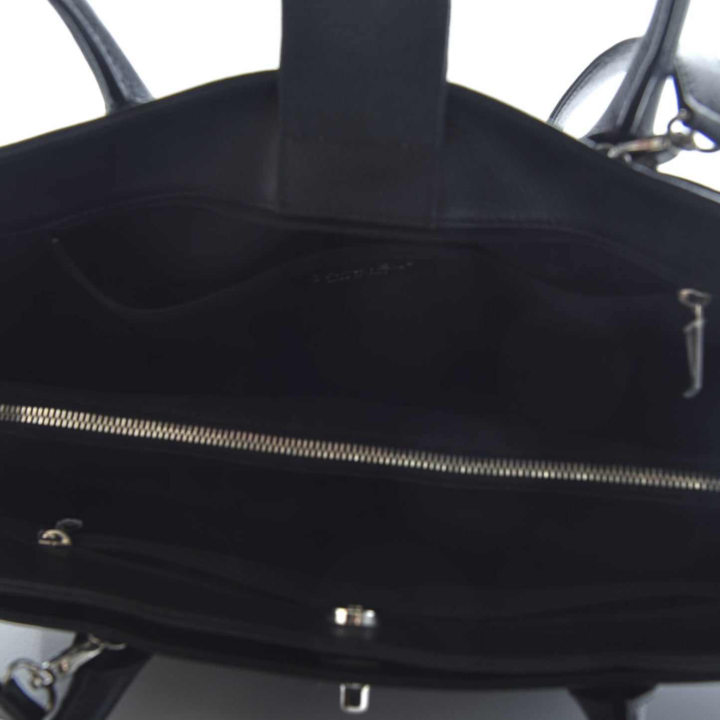 Calfskin Cerf Executive Shopper Tote Black