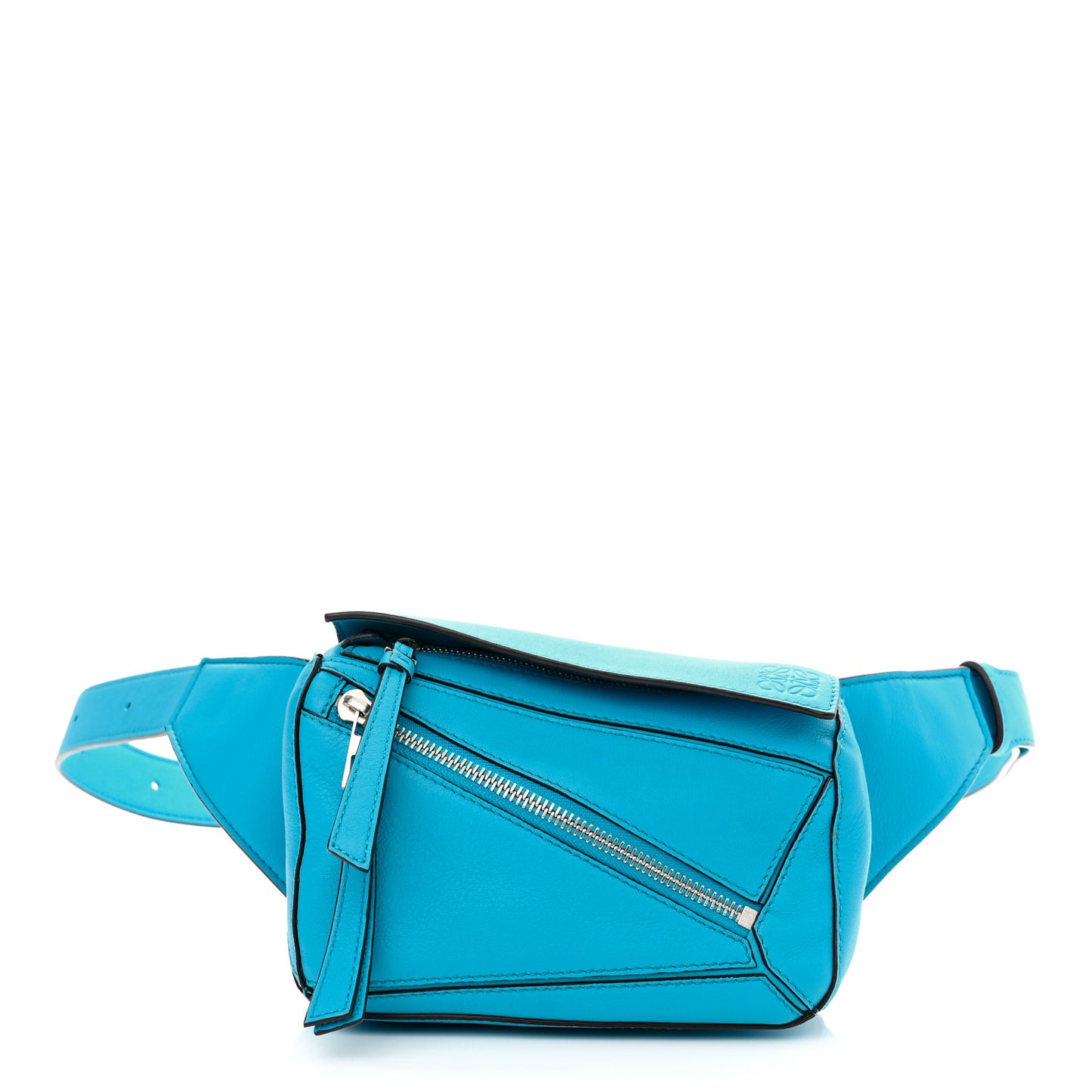 Calfskin Mini Puzzle Bumbag Cyan