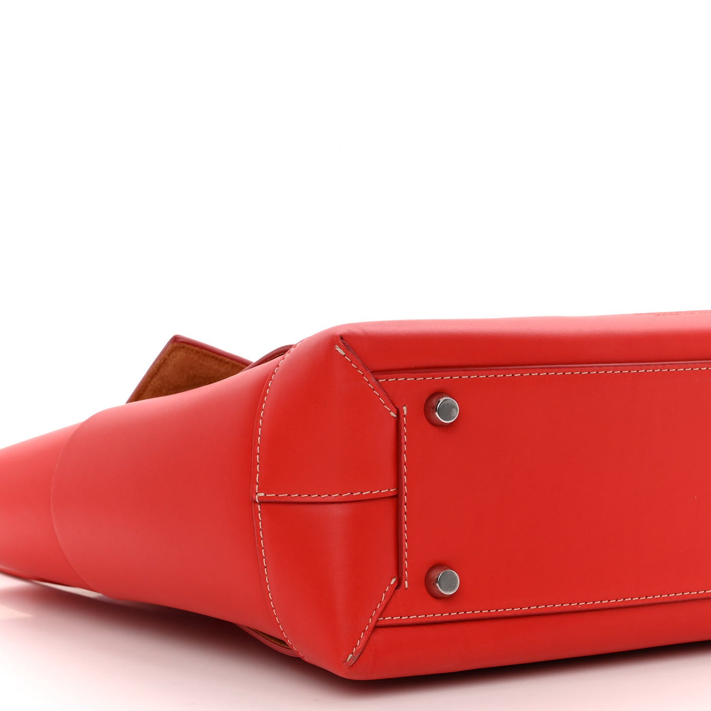 French Calfskin Maxi Intrecciato Medium Arco Red