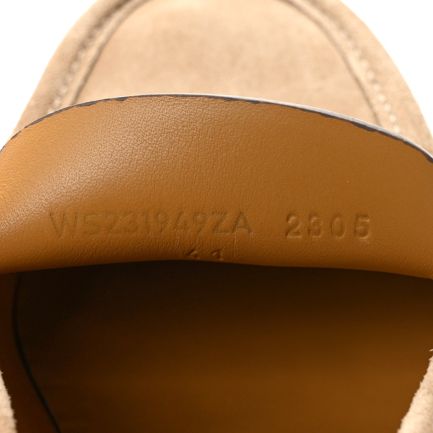 Suede Goatskin Mens Guillaume Loafers 41 Beige Argile