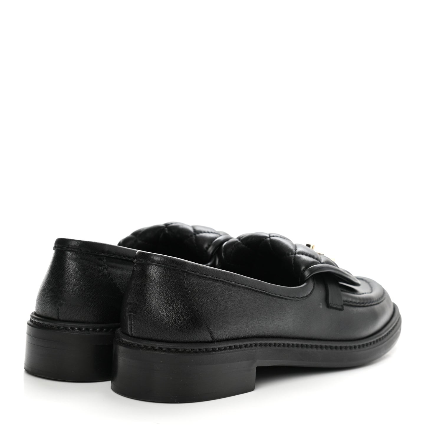 Lambskin Quilted CC Turnlock Loafers 38 Black