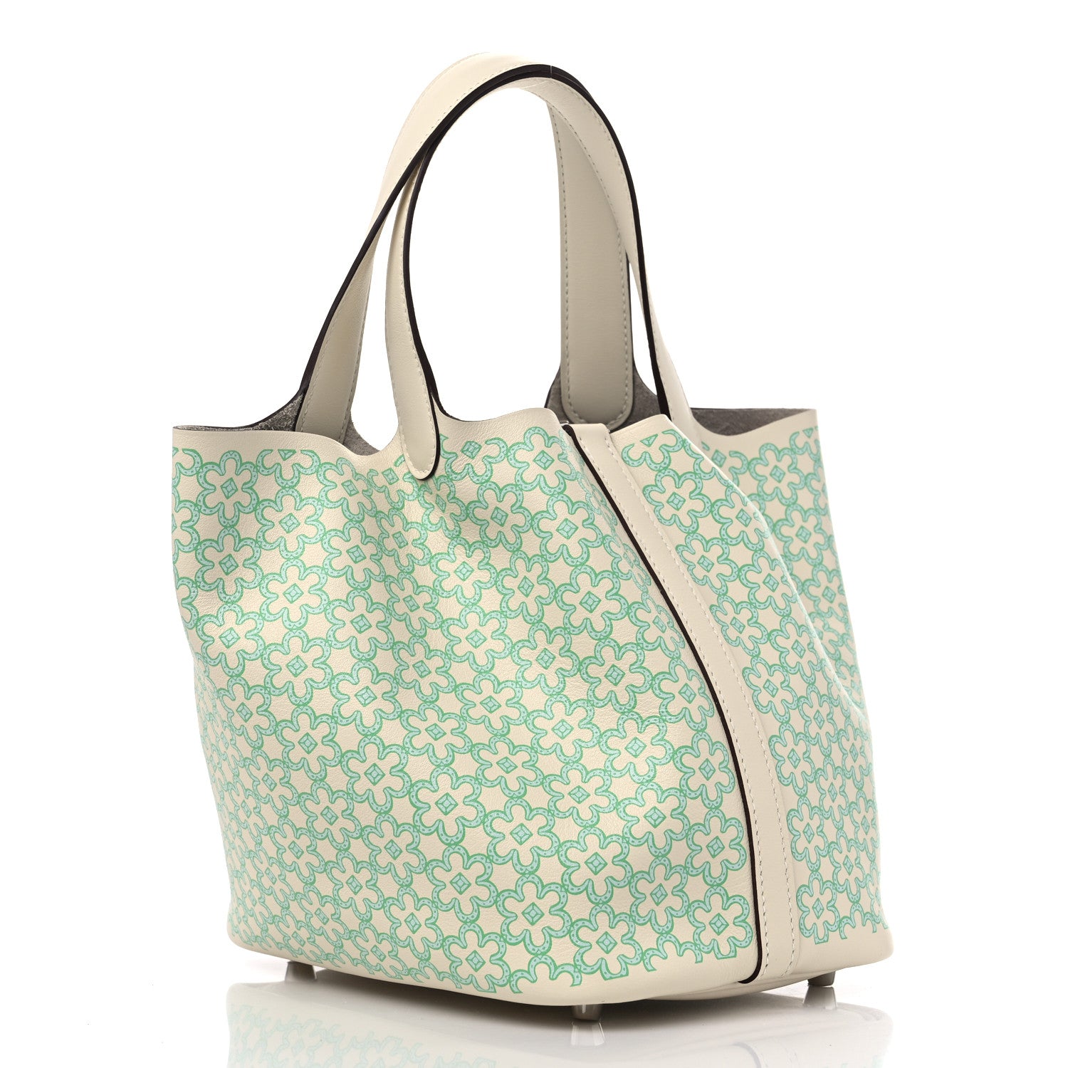 Hermes Swift Lucky Daisy Picotin Lock 18 PM Nata Vert 3 of 10