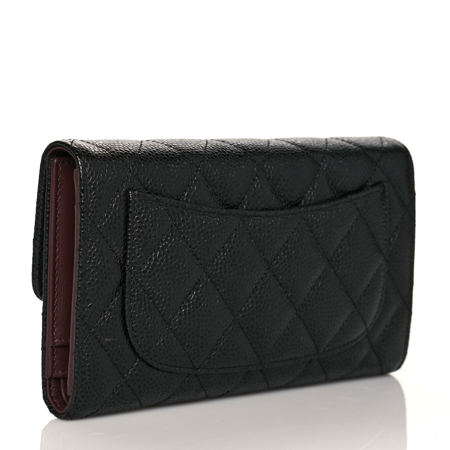 Chanel Caviar Quilted Large Flap Wallet Black 3 of 9