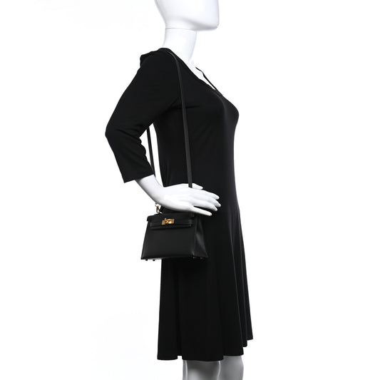 Epsom Mini Kelly Sellier 20 Black