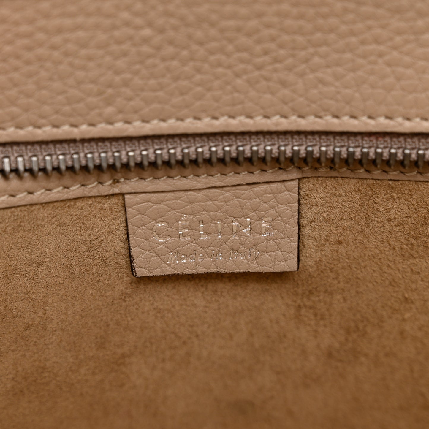 Drummed Calfskin Nano Luggage Dune