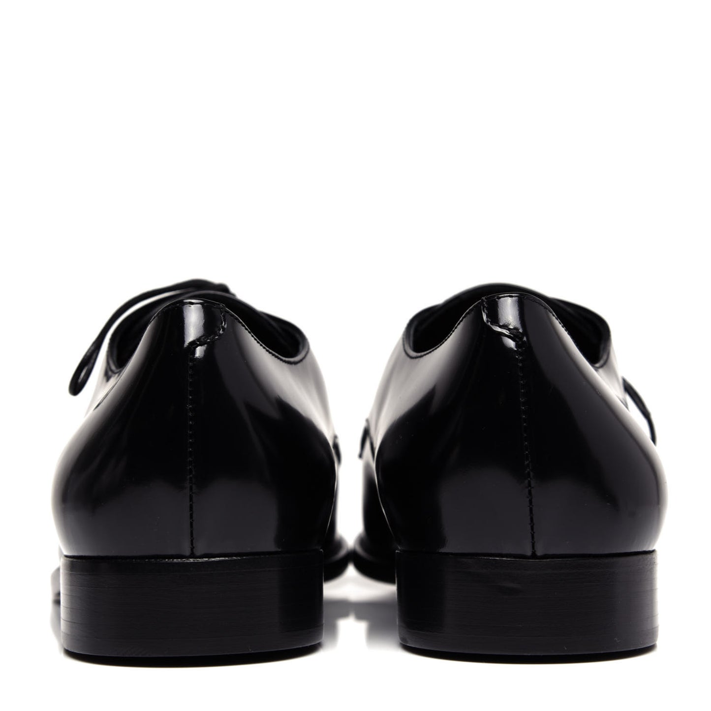 Polished Calfskin Mens Derby Shoe 40 Black