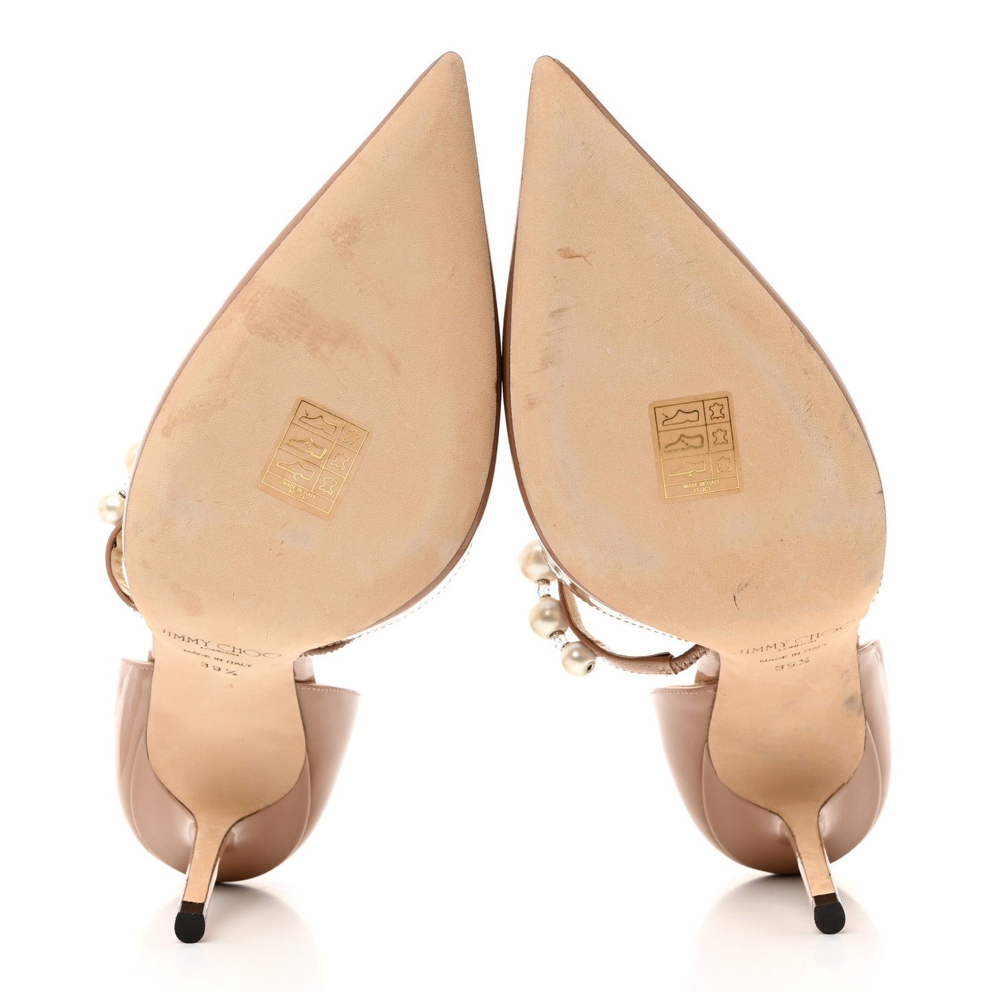 Patent Pearl Embellished Aurelie 65 Pumps 39.5 Ballet Pink