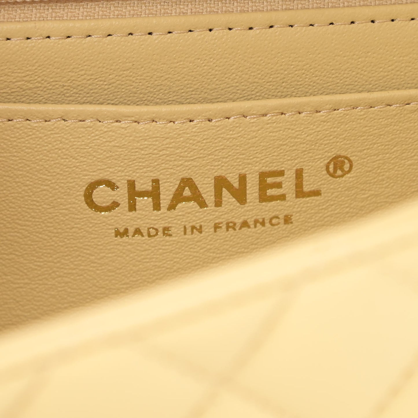 Lambskin Quilted Mini Top Handle Rectangular Flap Yellow