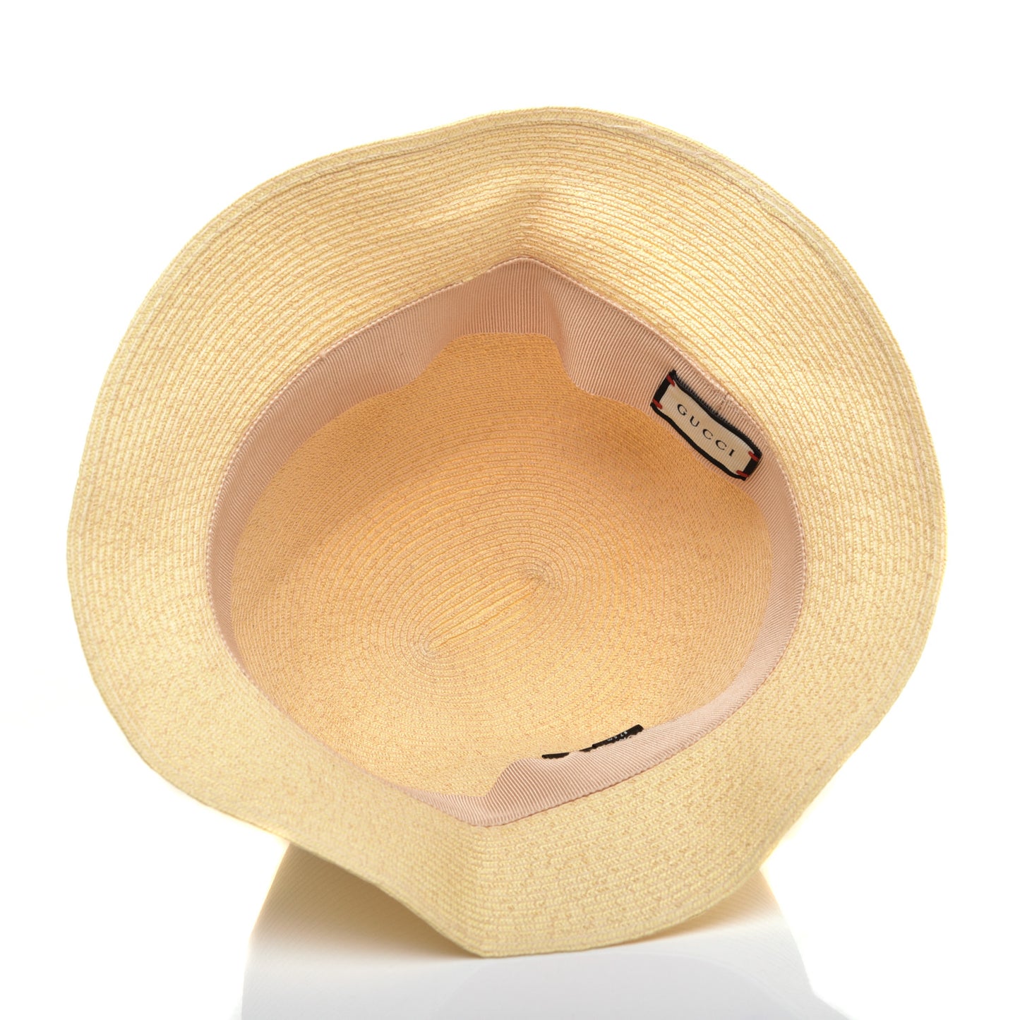 Raffia Double G Bucket Hat M Ivory