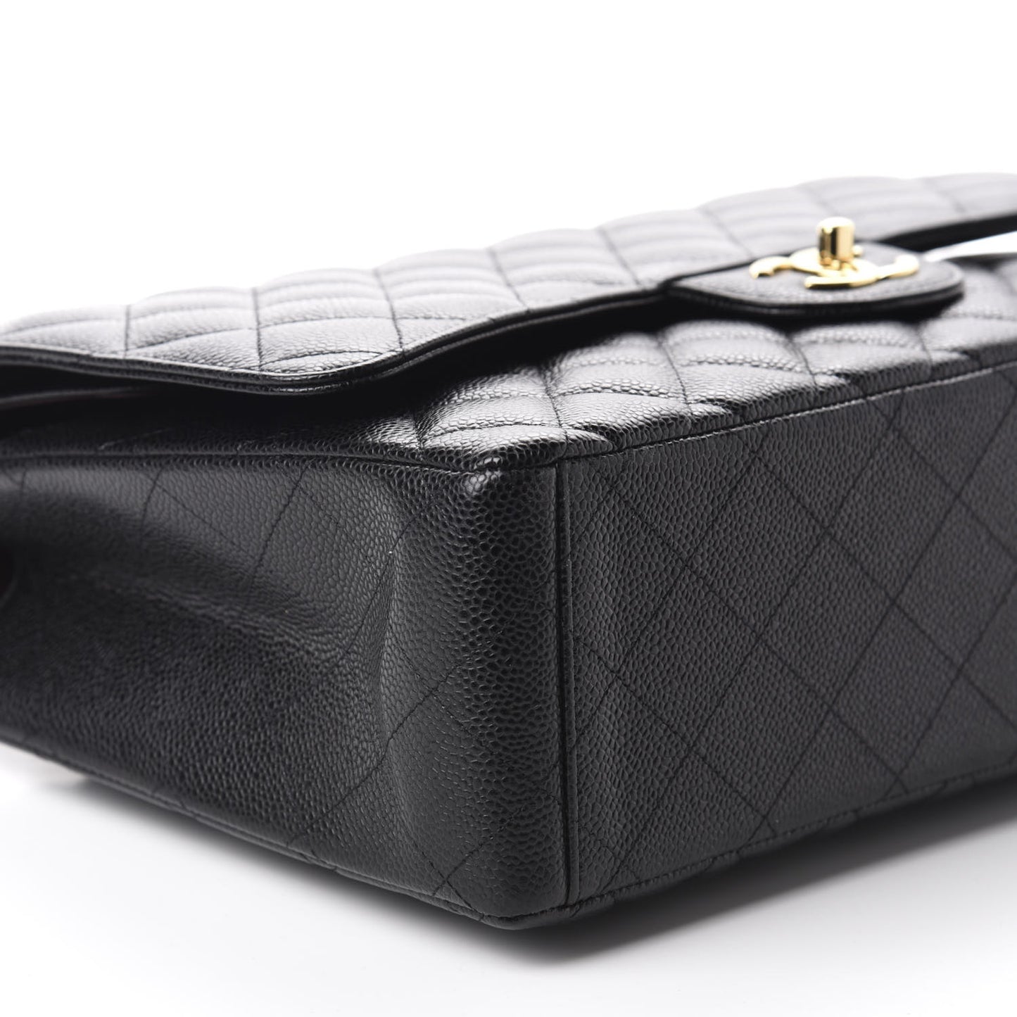 Caviar Quilted Maxi Double Flap Black