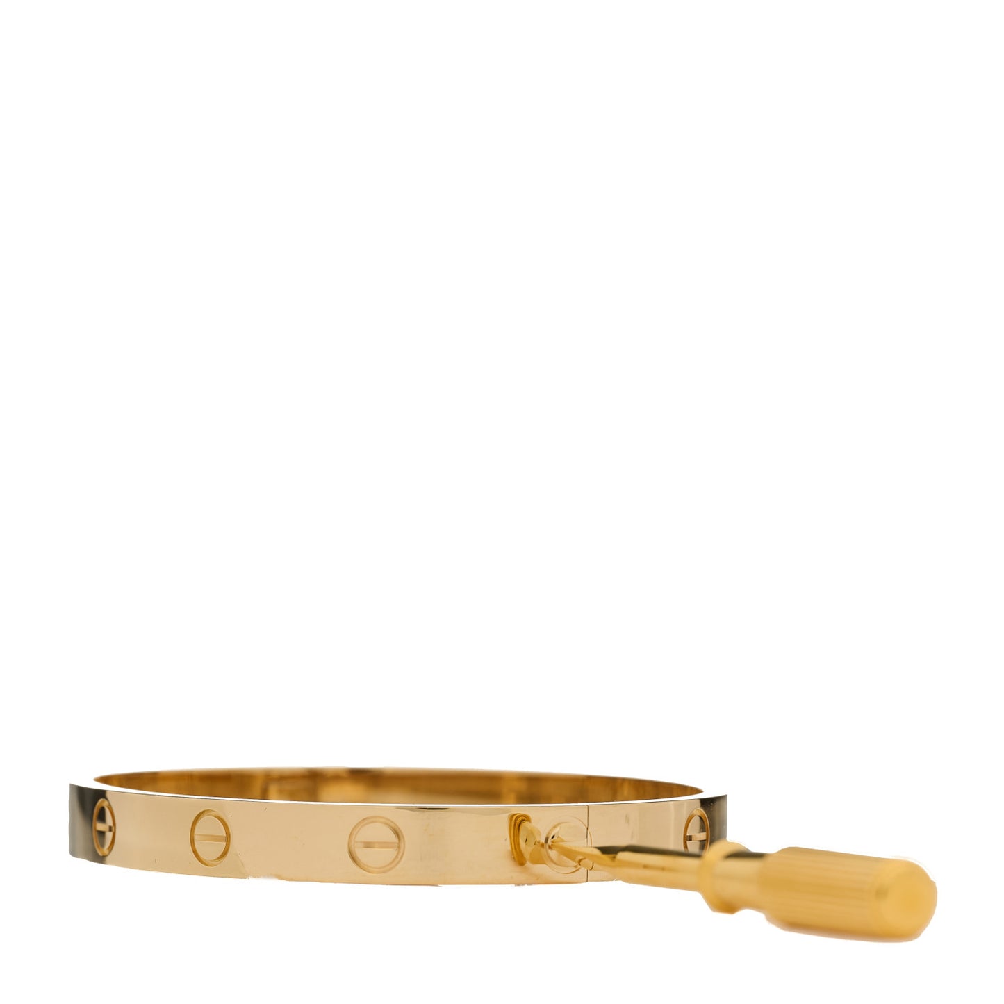 18K Yellow Gold LOVE Single Screw Bracelet 17