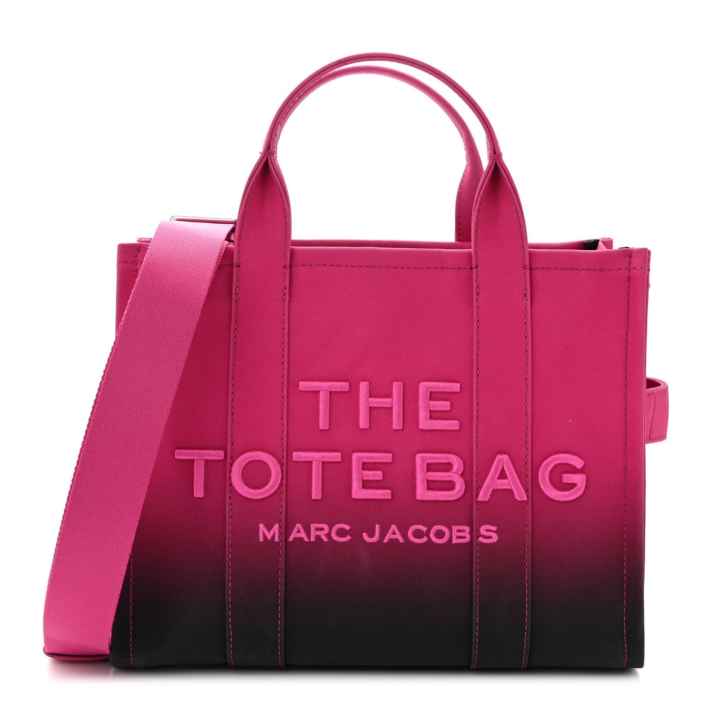 Cotton Canvas Medium The Traveler Tote Bag Ombre Pink