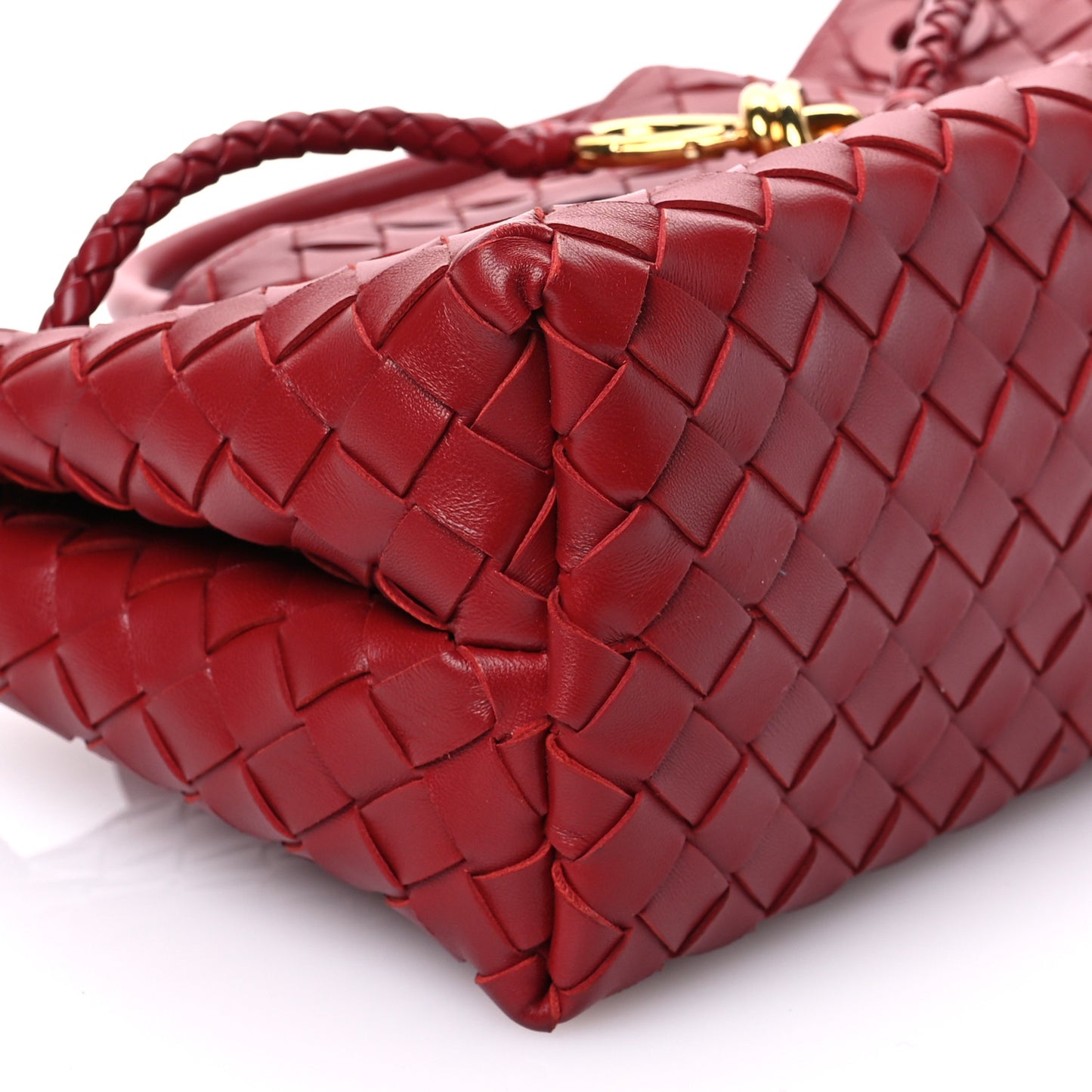Nappa Intrecciato Small East West Andiamo Shoulder Bag Rosewood