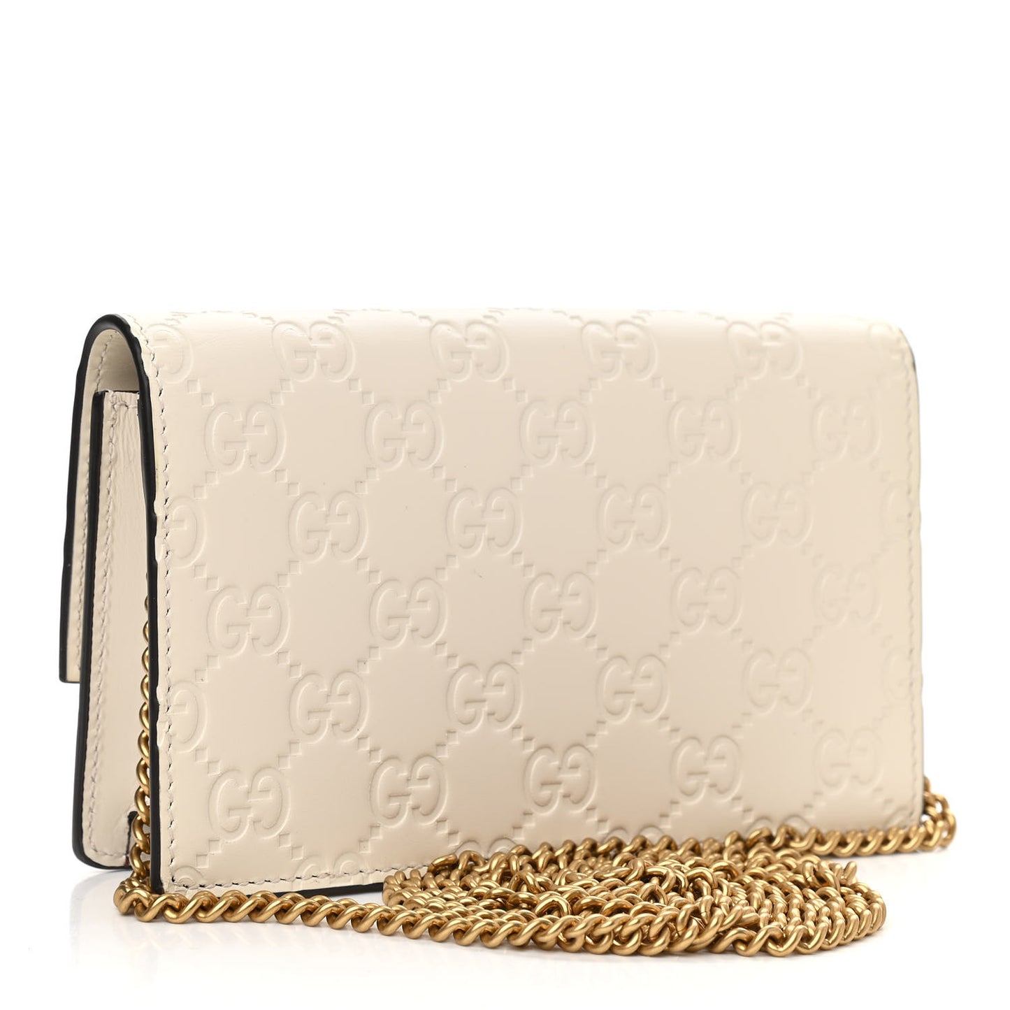 Guccissima Mini Cherry Chain Bag White