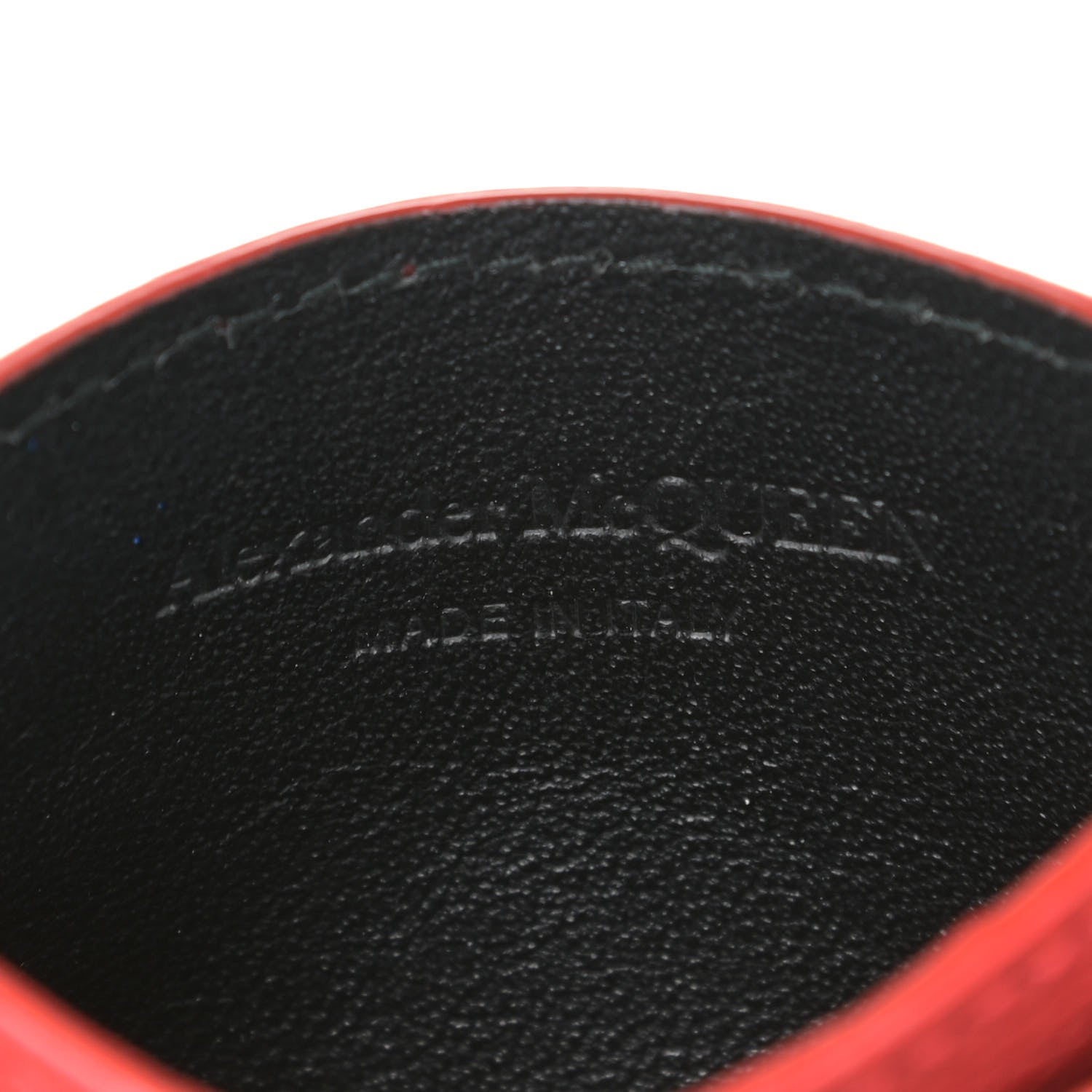 Alexander McQueen Calfskin Skull Card Holder Scarlet Red 7 of 10