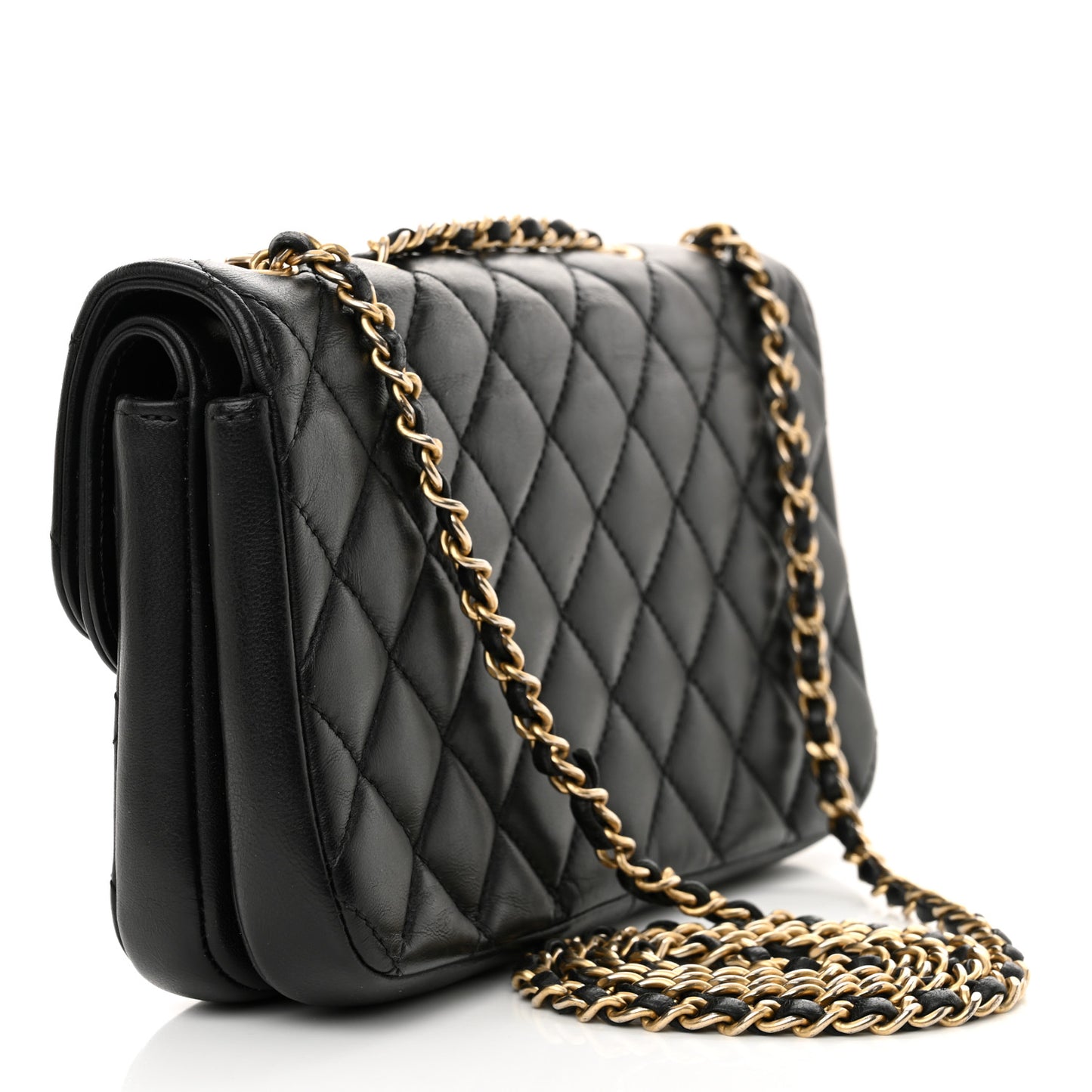 Lambskin Quilted Small CC Chic Flap Black